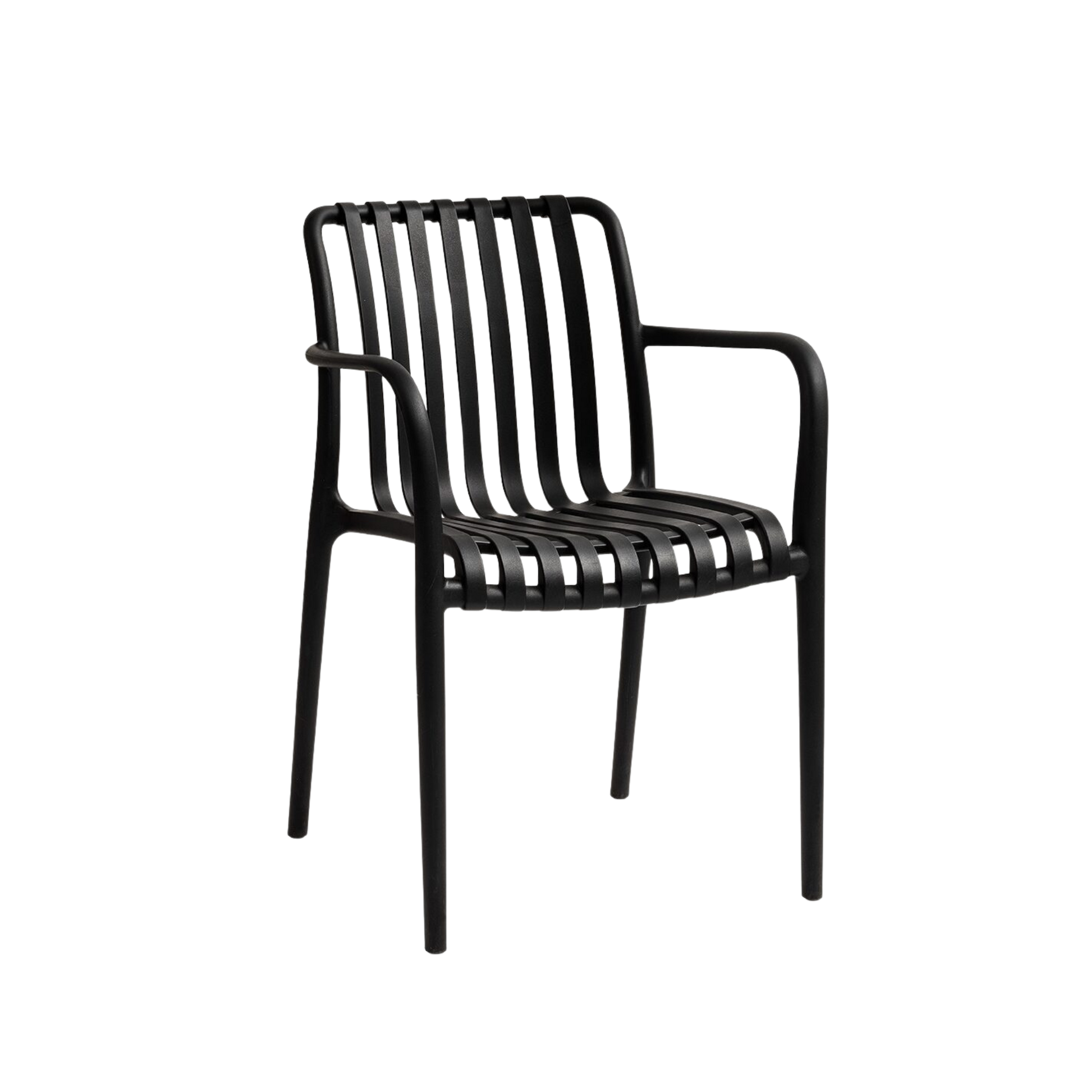 Paris Polypropylene Chair Black – Stackable Outdoor Cafe Restaurant Hospitality Seating