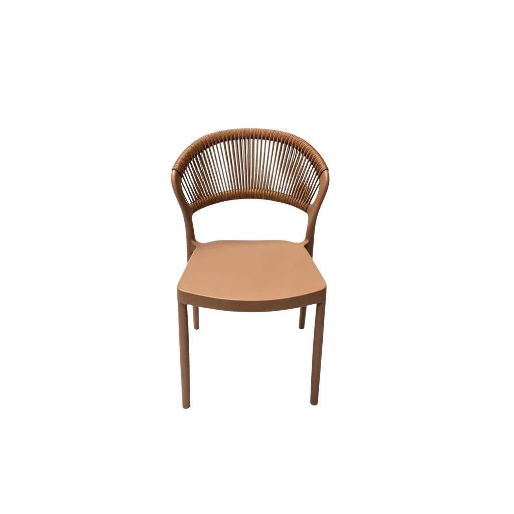 Coastal Rope-Back Polypropylene Brown – Indoor & Outdoor Café and Garden Chair