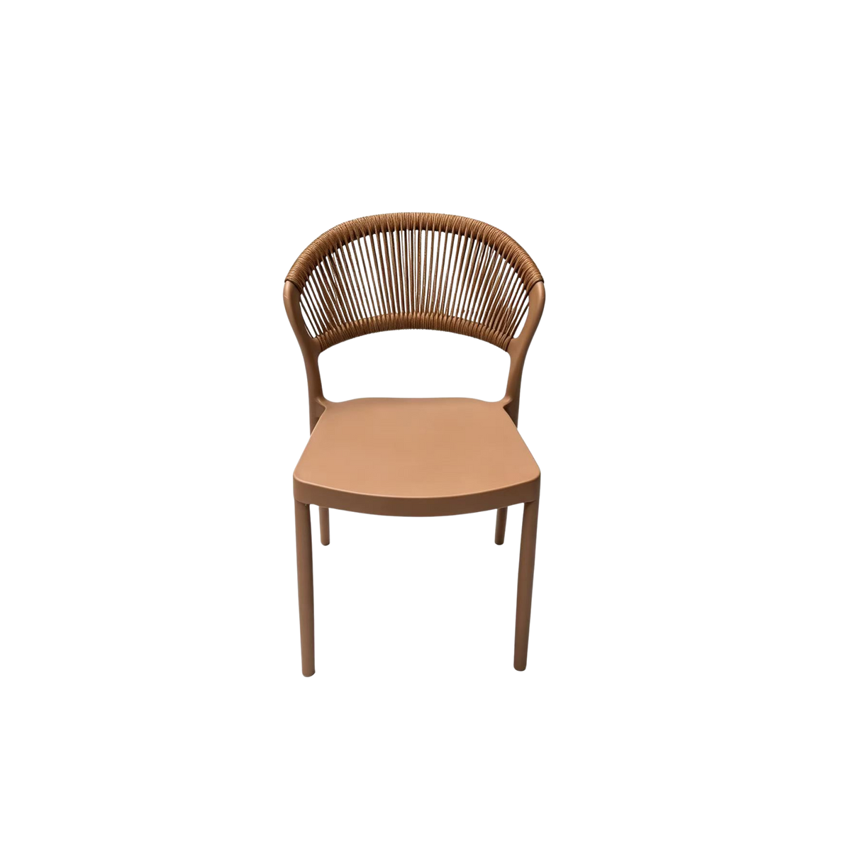 Coastal Rope-Back Polypropylene Brown – Indoor & Outdoor Café and Garden Chair