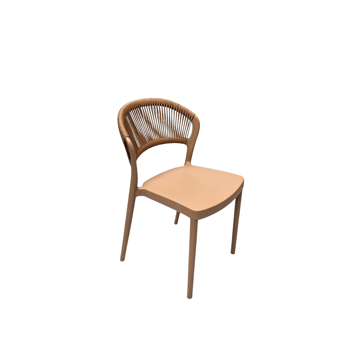 Coastal Rope-Back Polypropylene Brown – Indoor & Outdoor Café and Garden Chair