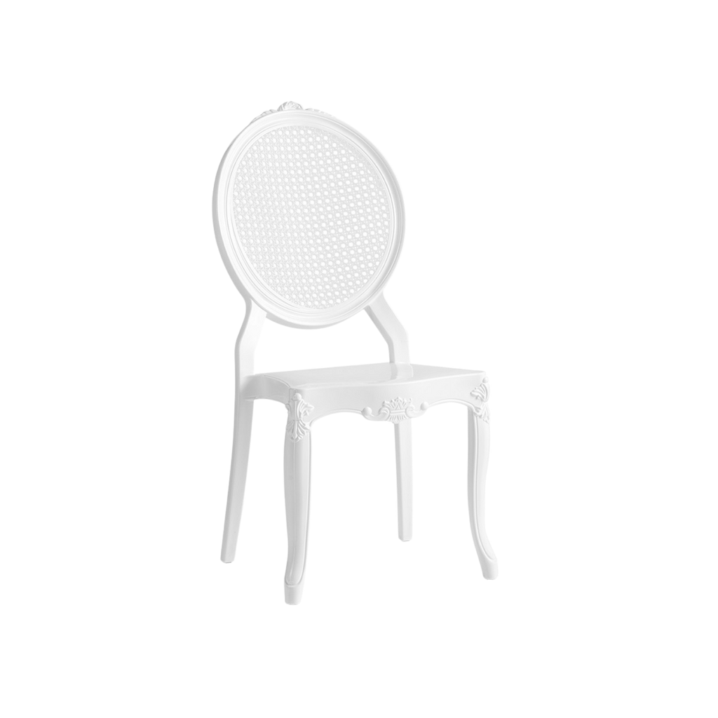 Chiavari Baron Stacking Polypropylene Chair White