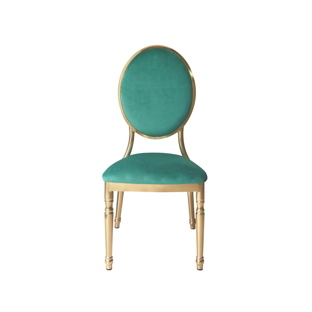 Bliss Dining Stacking Chair Velvet Green
