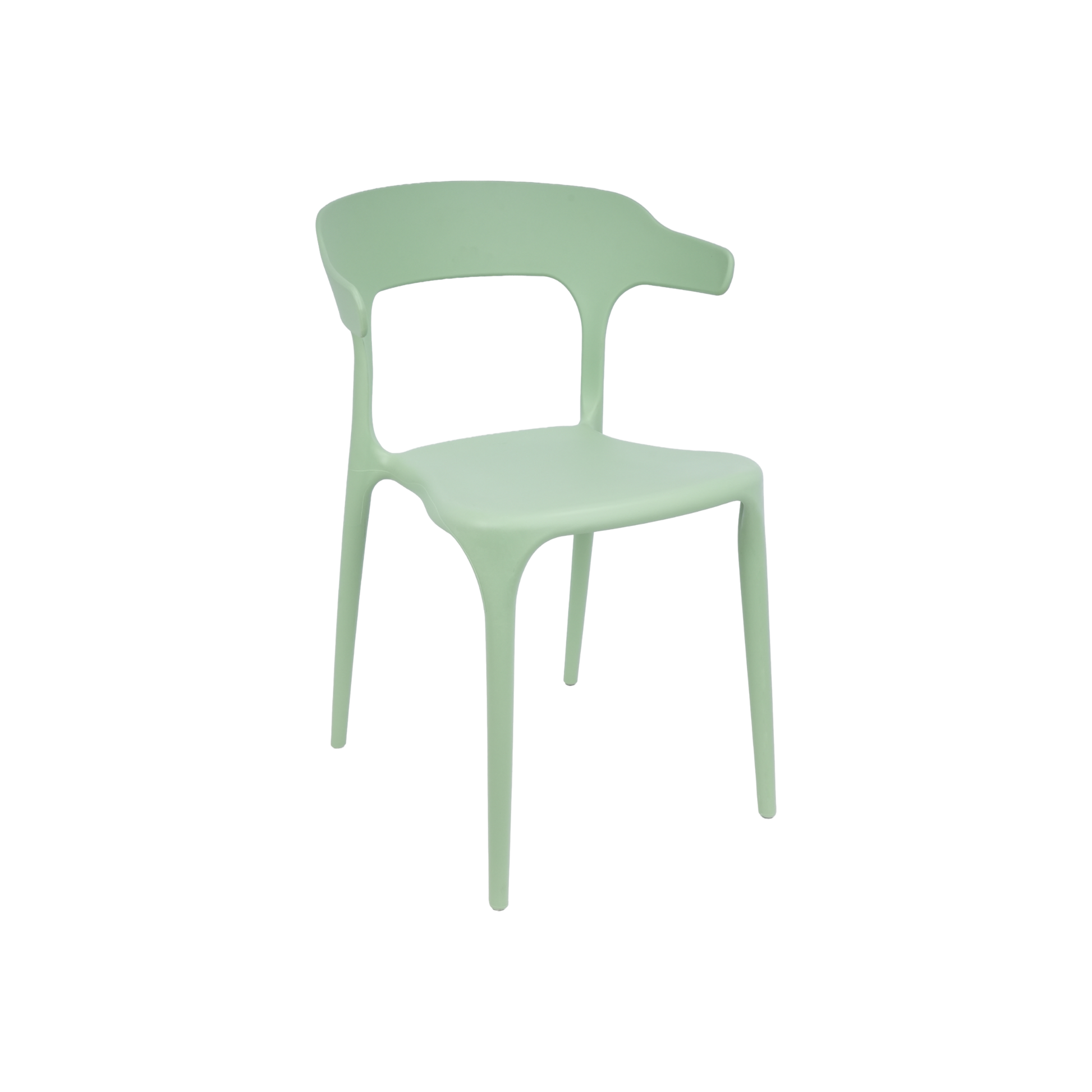 Amalfi Stackable Polypropylene Chair Sage Green for Cafés, Beach Bars, Pubs, Restaurants & Gardens