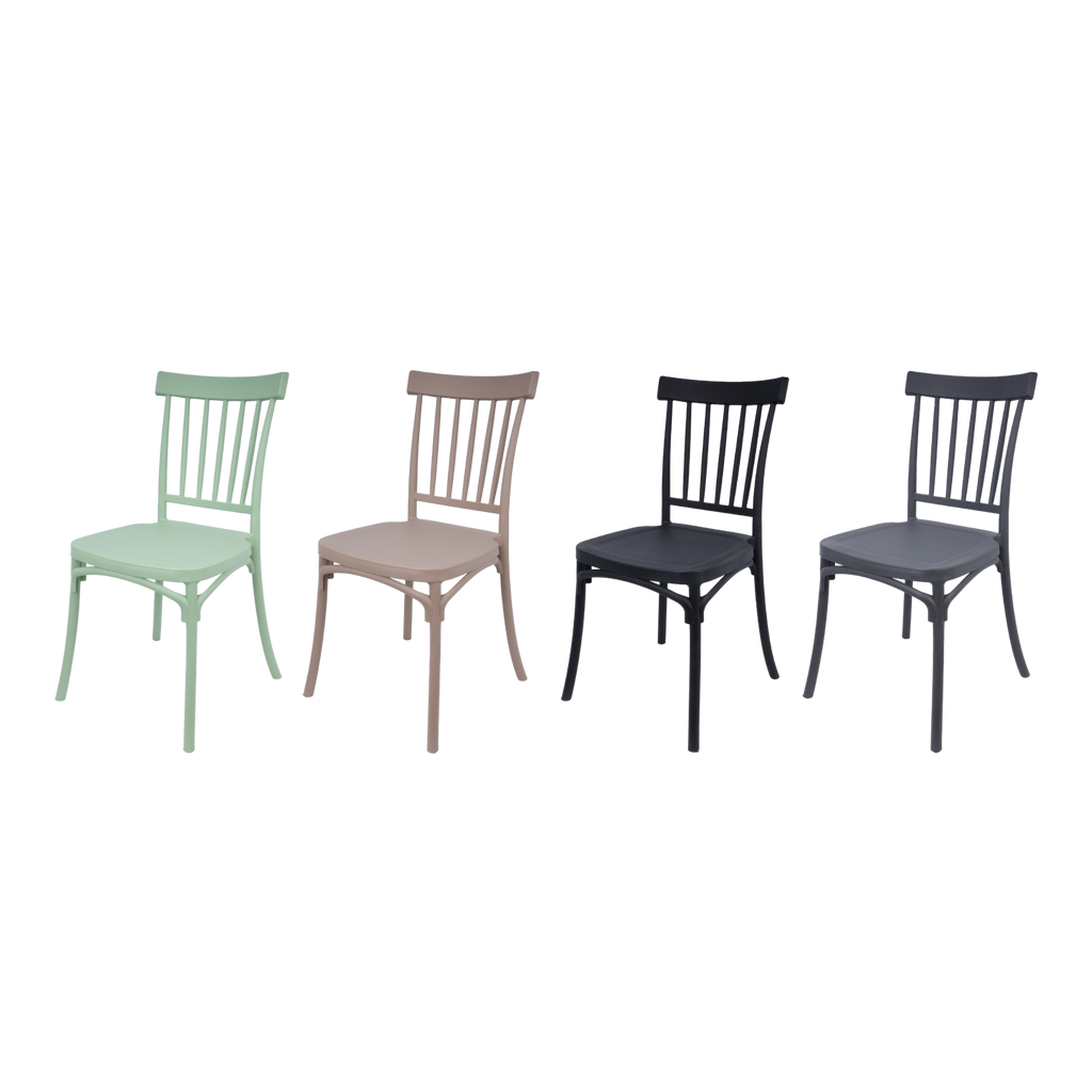 Standard Polypropylene Café Chair Cream For Indoor & Outdoor Commercial Seating