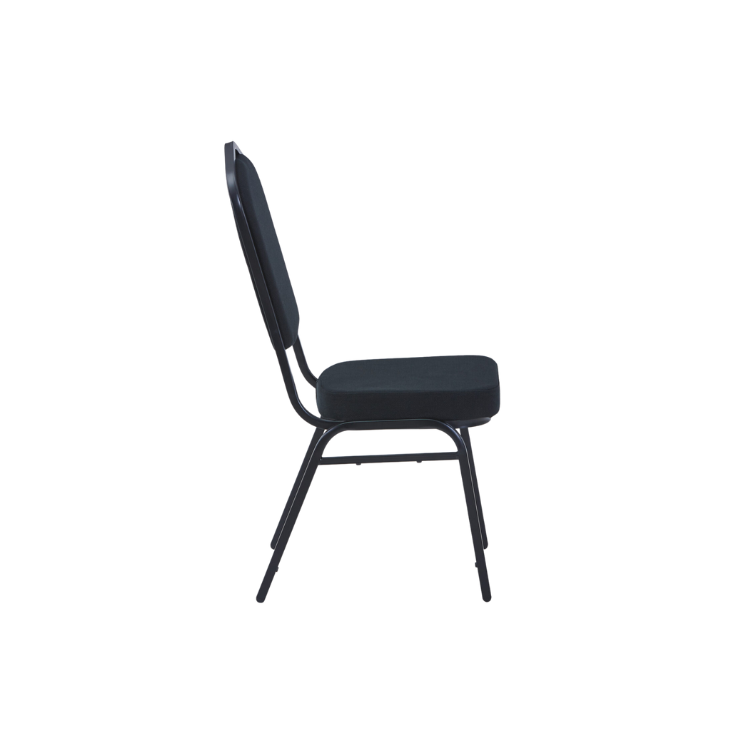 Premium Banquet Stacking Chair Full Black Without Pattern