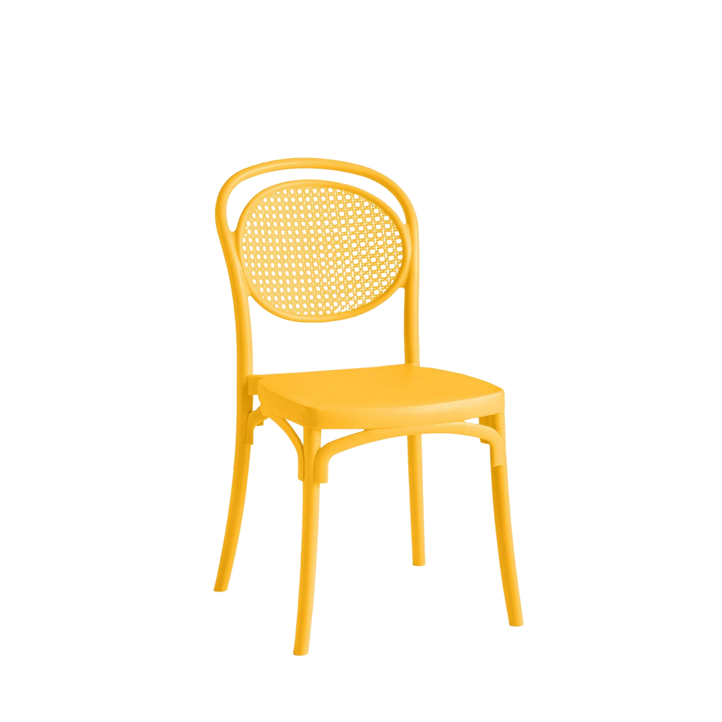 Sera Caffe/Bistro Polypropylene Stacking Chair Yellow