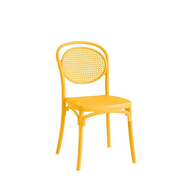 Sera Caffe/Bistro Polypropylene Stacking Chair Yellow