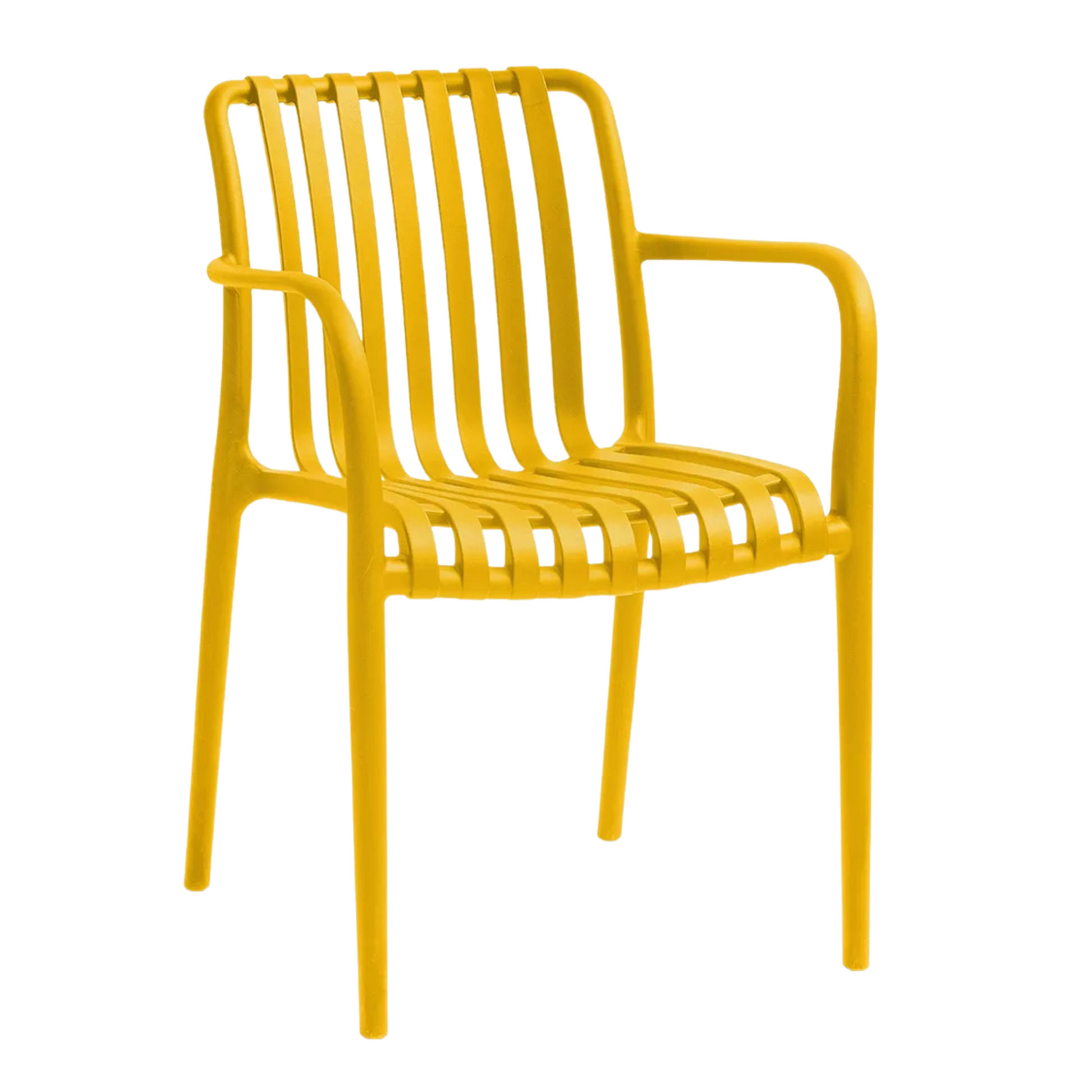 Paris Polypropylene Chair Yellow – Stackable Outdoor Cafe Restaurant Hospitality Seating