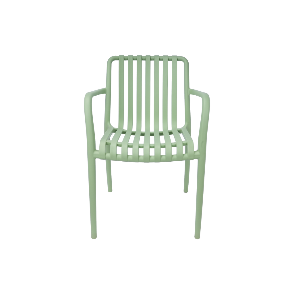 Paris Polypropylene Chair Sage Green – Stackable Outdoor Cafe Restaurant Hospitality Seating