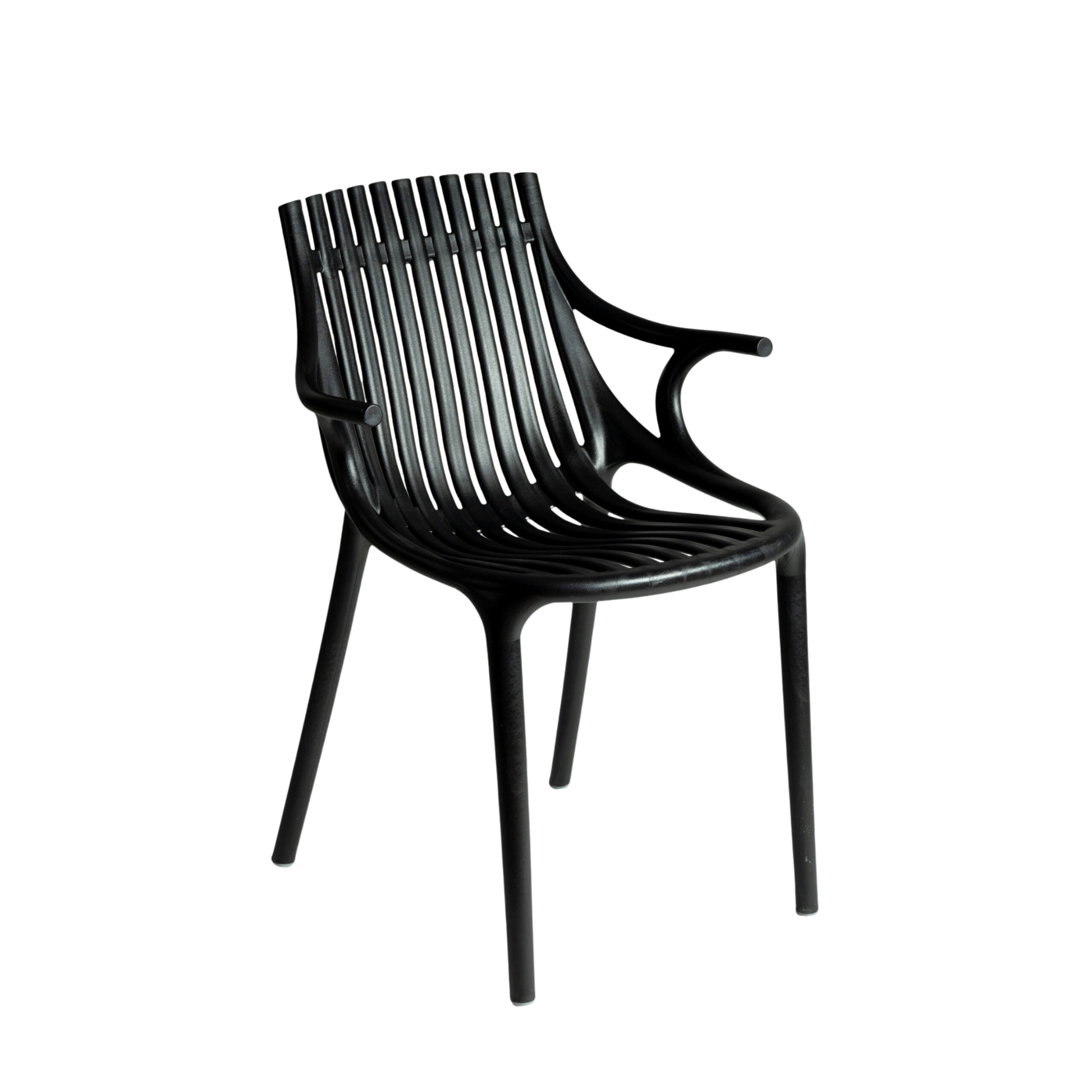 Monaco Polypropylene Armchair Black – Stackable Commercial Outdoor Seating