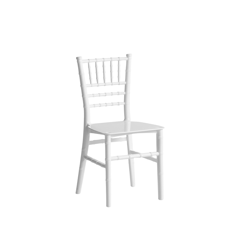 Chiavari Tiffany Kids Stacking Chair Polypropylene White