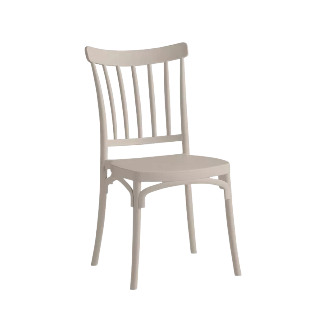 Polypropylene Caffe/Bistro Stacking Chair Cream