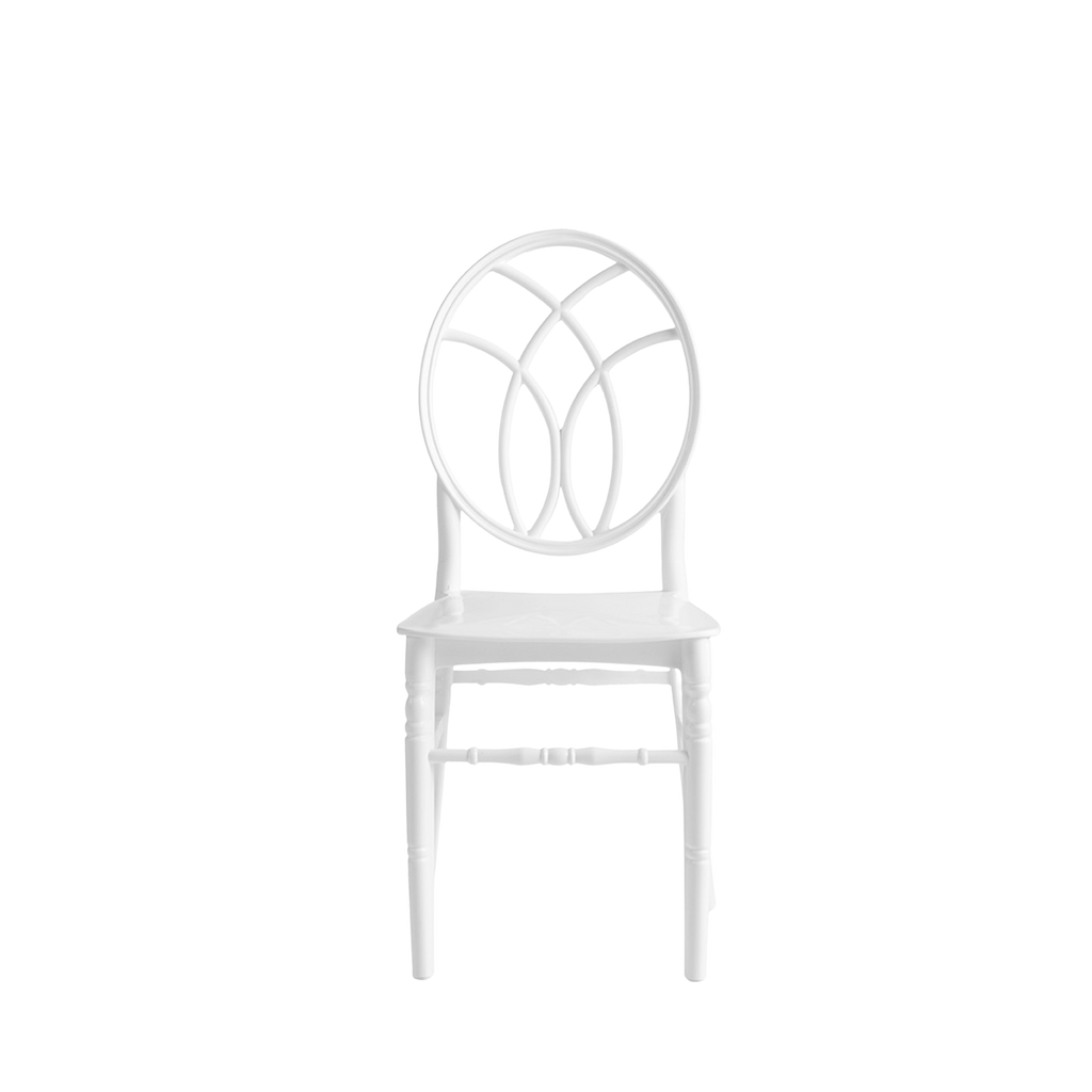 Chiavari Gala Polypropylene Stacking Chair White