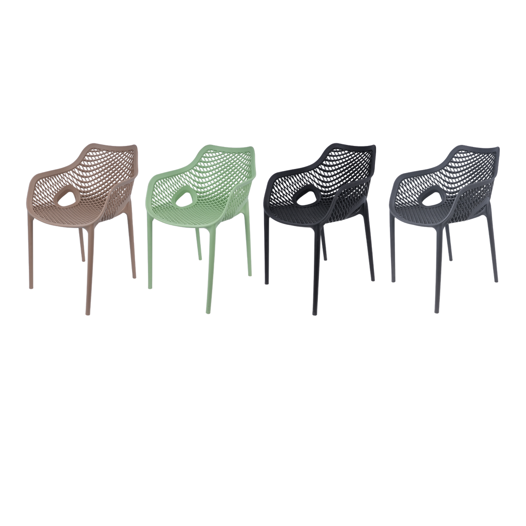 Air XL Armchair Sage Green – Stackable Outdoor Café Chair for Coffee Shops, Patios & Home Gardens (Copy)