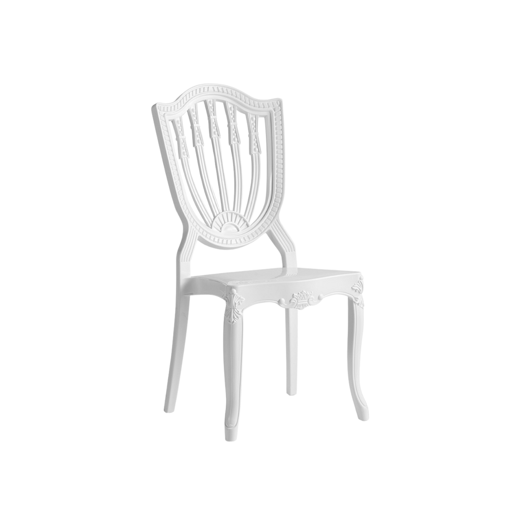 Chiavari Divine Lounge Stacking Polypropylene Chair White