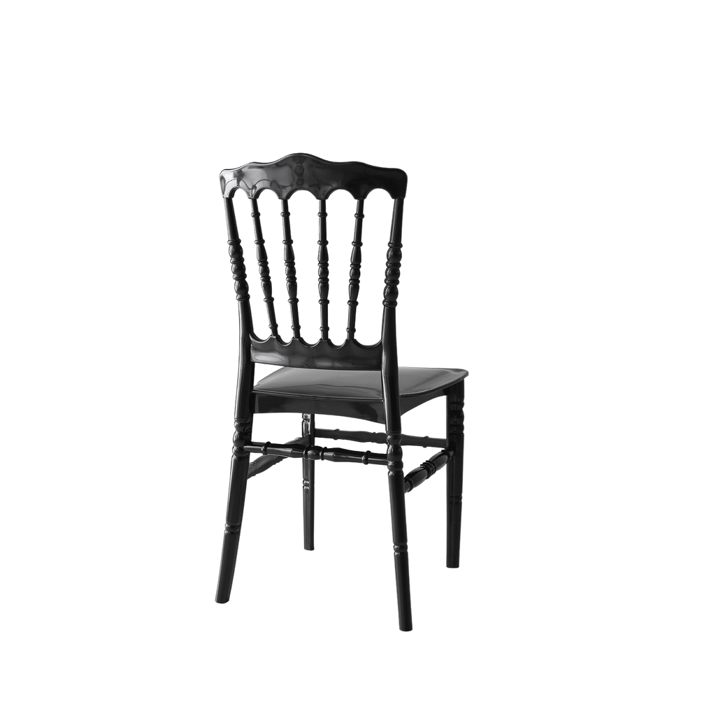 Chiavari Napoleon Polypropylene Stacking Chair Black