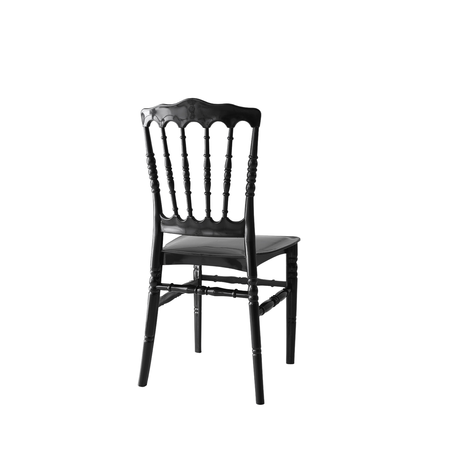 Chiavari Napoleon Polypropylene Stacking Chair Black