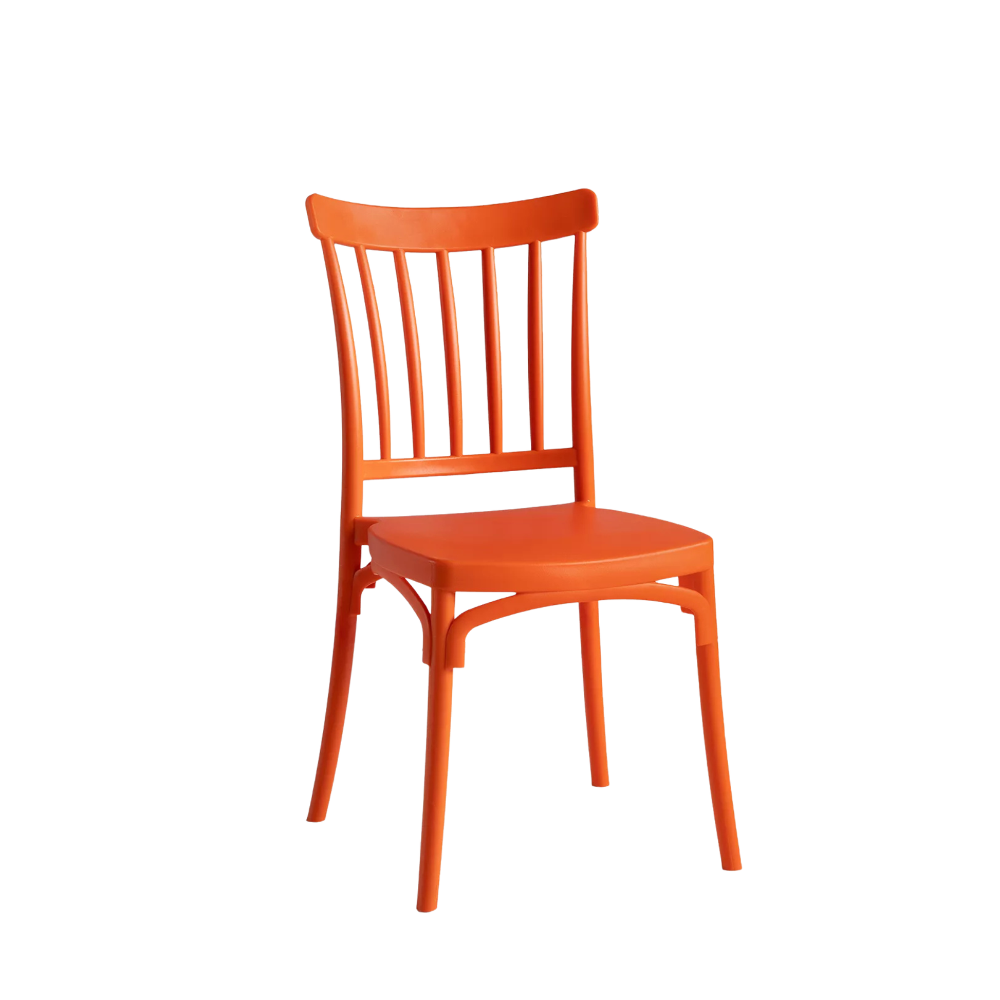 Alba Polypropylene Caffe/Bistro Stacking Chair Orange