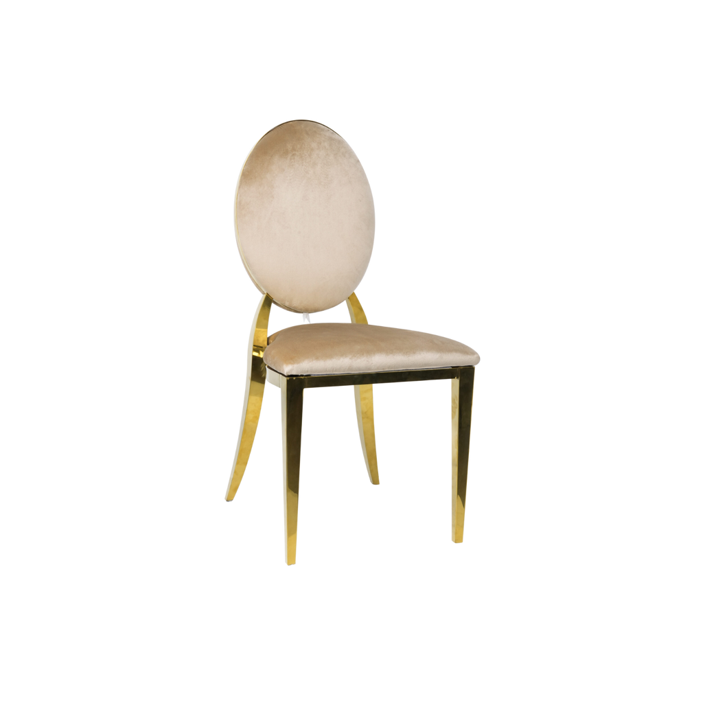 Washington Upholstery Stacking Chair Velvet Light Brown