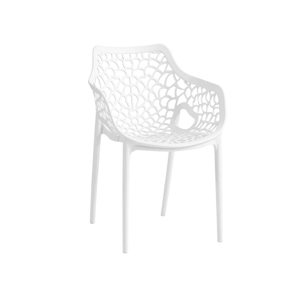 Viva Polypropylene Chair White  – Stackable Commercial Outdoor Seating