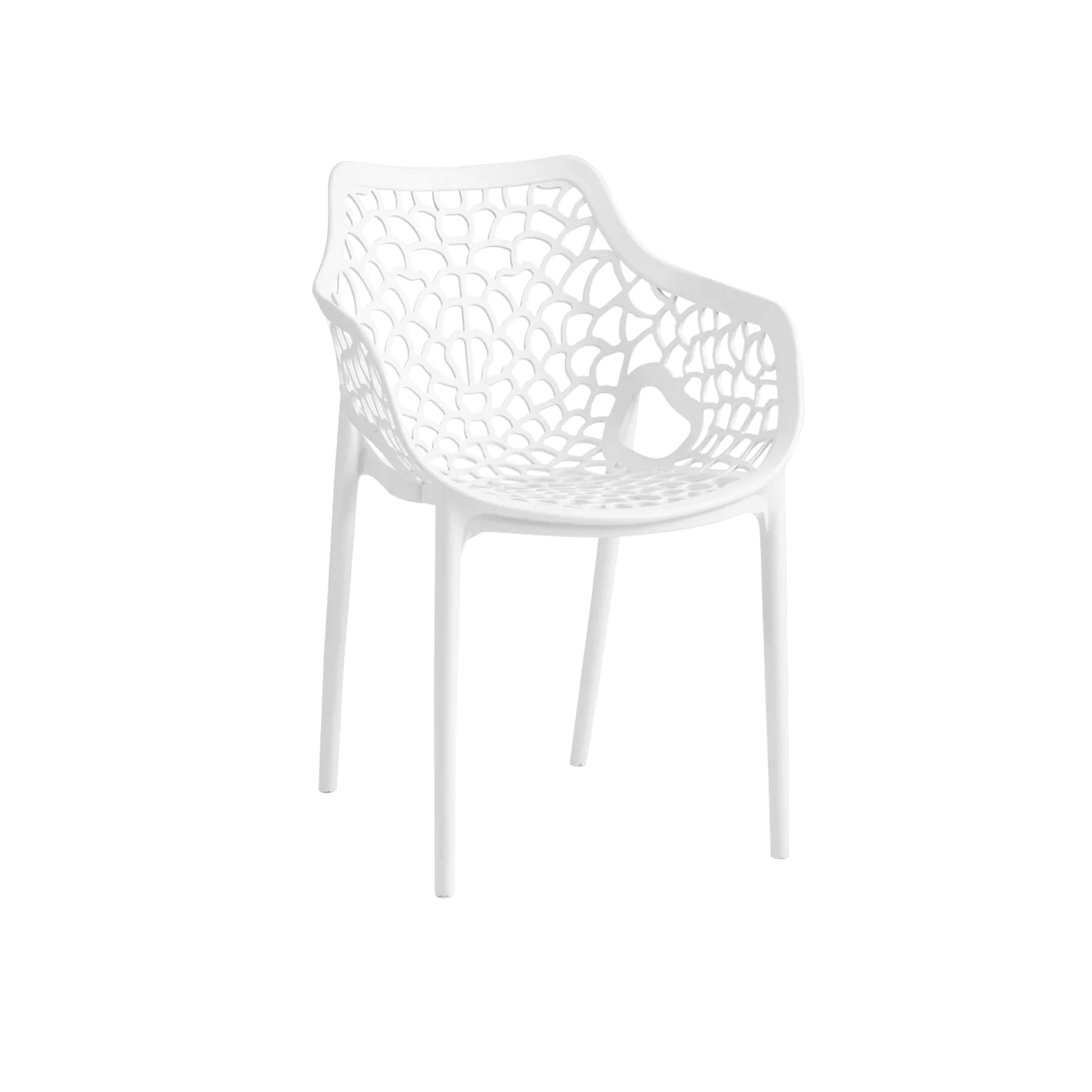 Viva Polypropylene Chair White  – Stackable Commercial Outdoor Seating