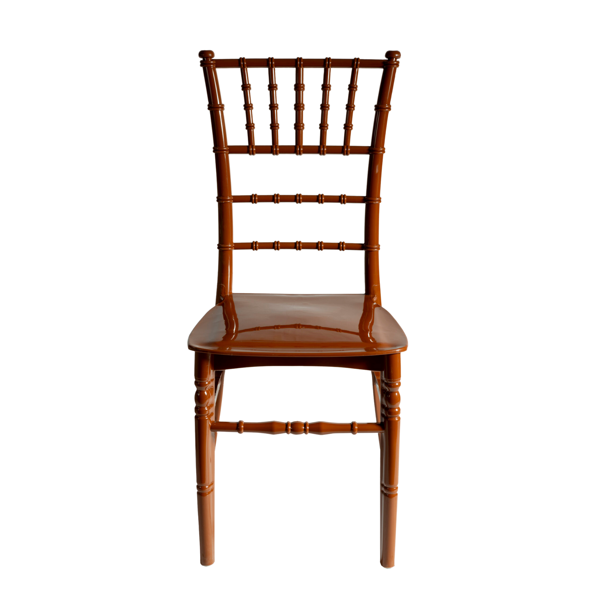 Chiavari Tiffany Polypropylene Stacking Chair Chocolate Brown