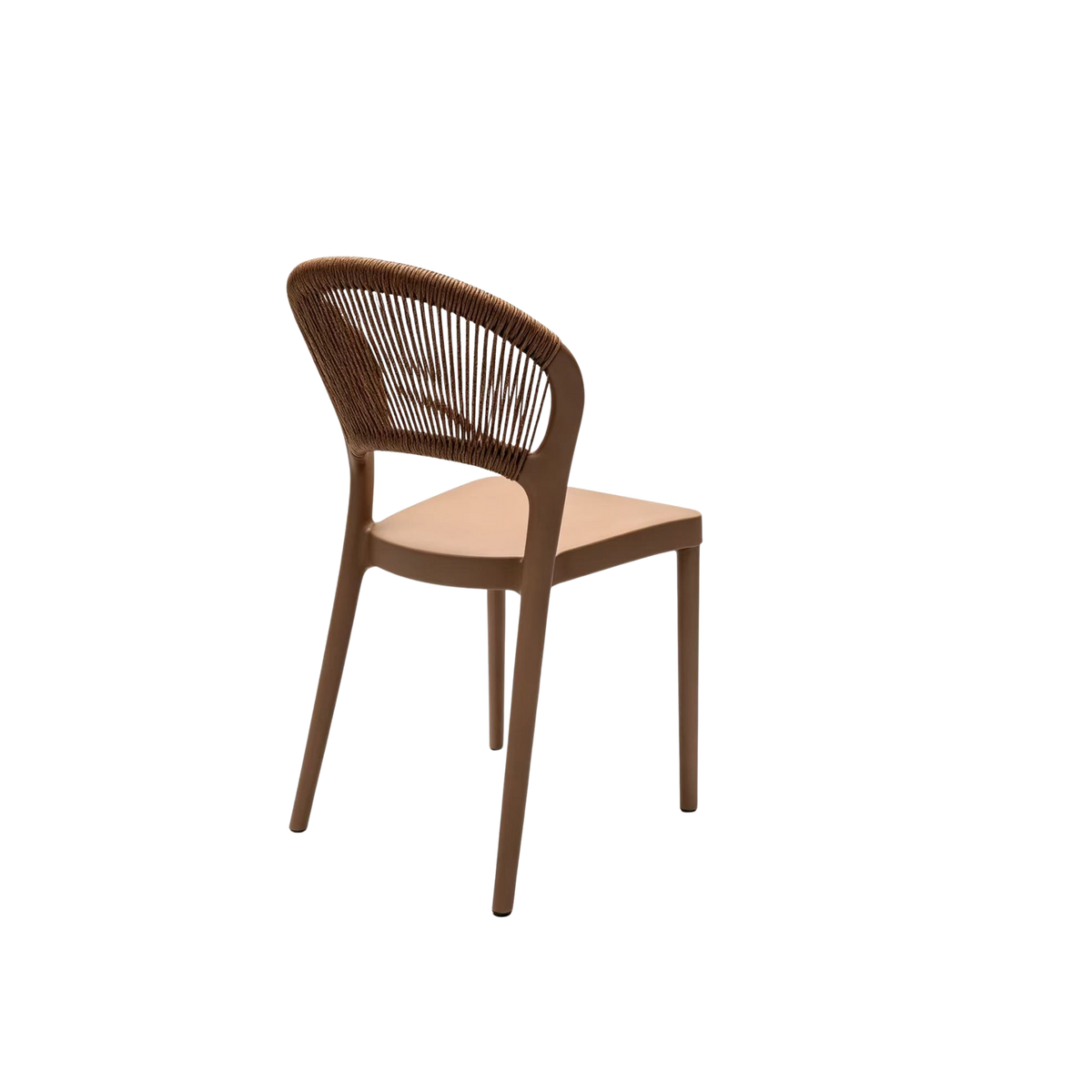 Coastal Rope-Back Polypropylene Brown – Indoor & Outdoor Café and Garden Chair
