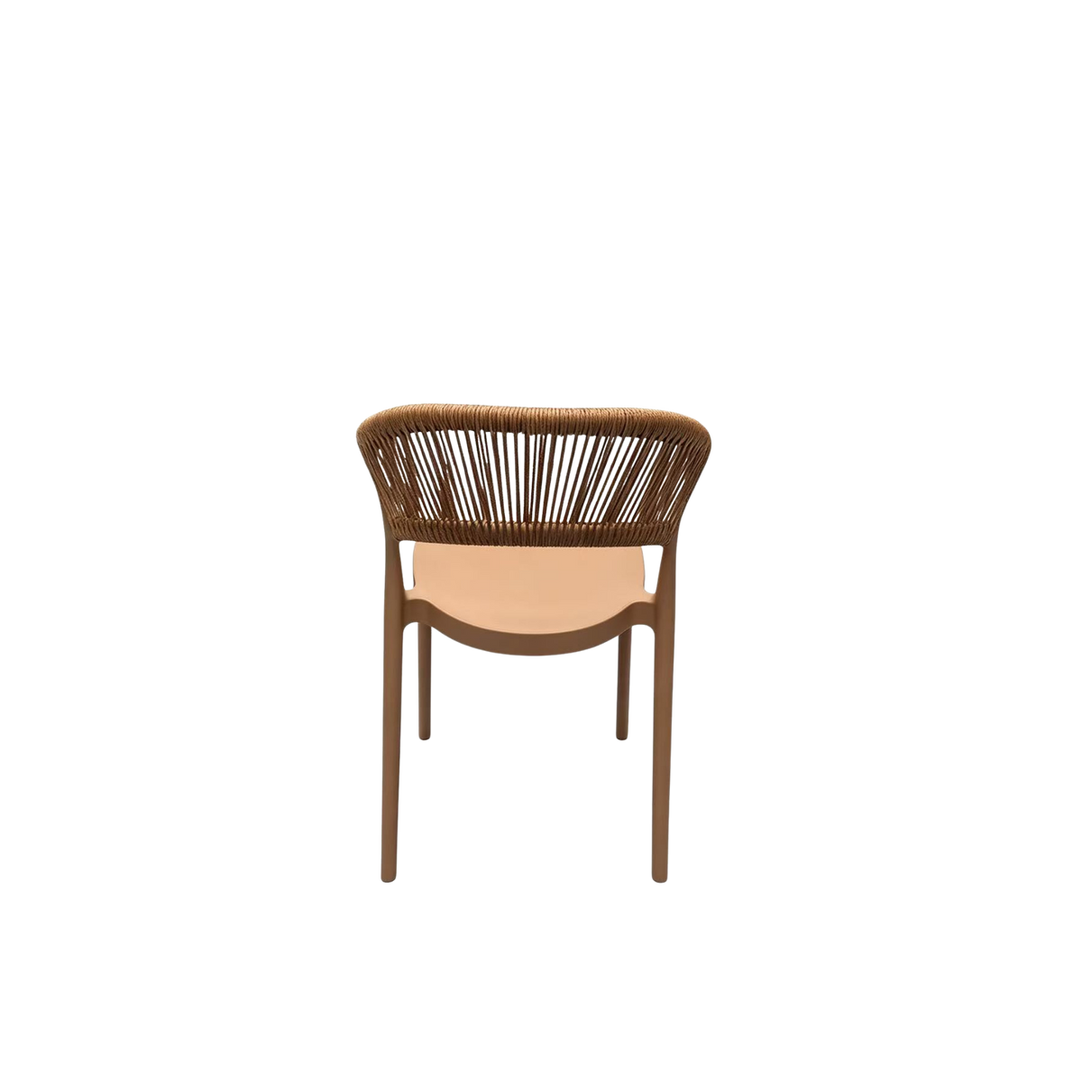 Coastal Rope-Back Polypropylene Brown – Indoor & Outdoor Café and Garden Chair