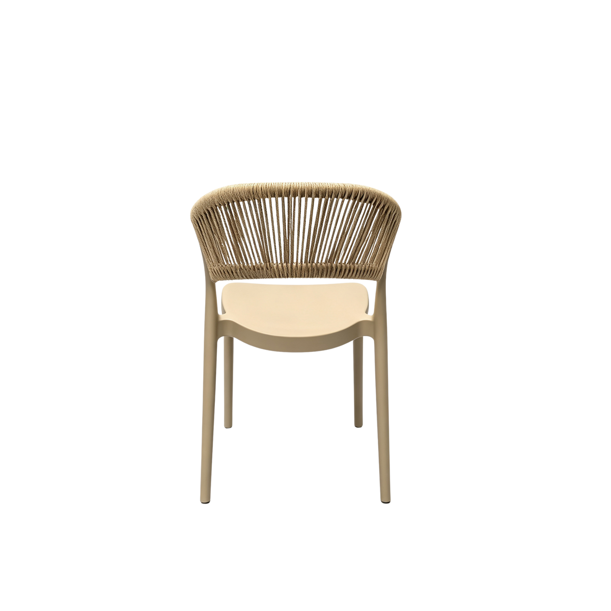 Coastal Rope-Back Polypropylene Cream – Indoor & Outdoor Café and Garden Chair