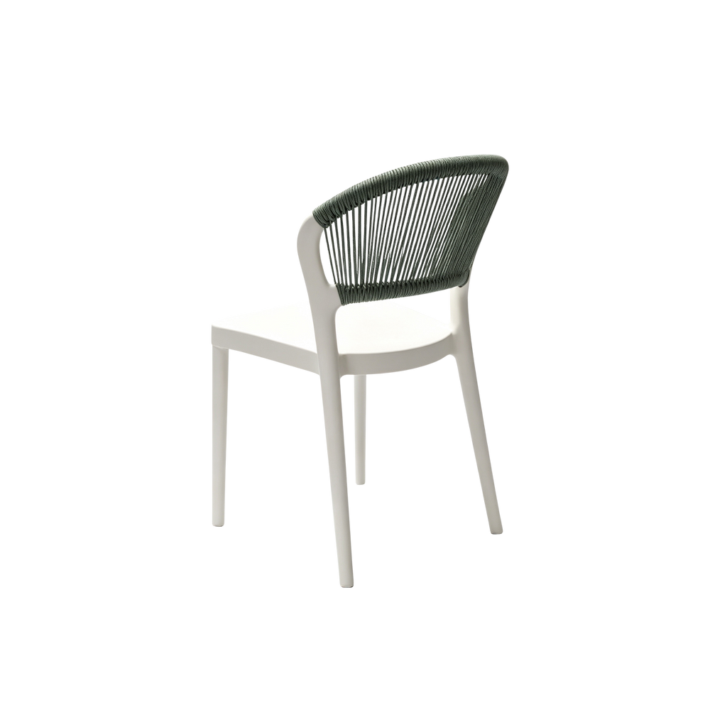 Coastal Rope-Back Polypropylene White – Indoor & Outdoor Café and Garden Chair