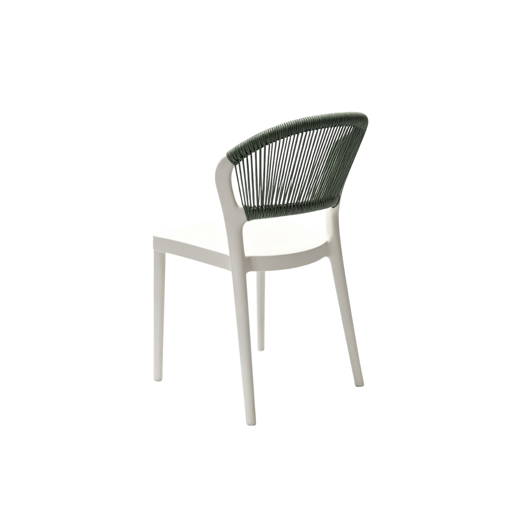 Coastal Rope-Back Polypropylene White – Indoor & Outdoor Café and Garden Chair