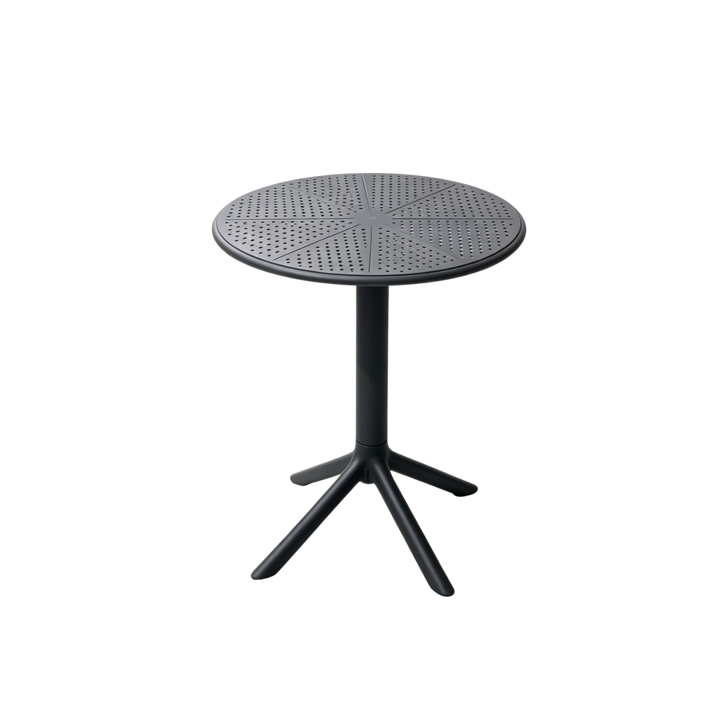 Round Polypropylene Café Bistro Table Black – Indoor & Outdoor