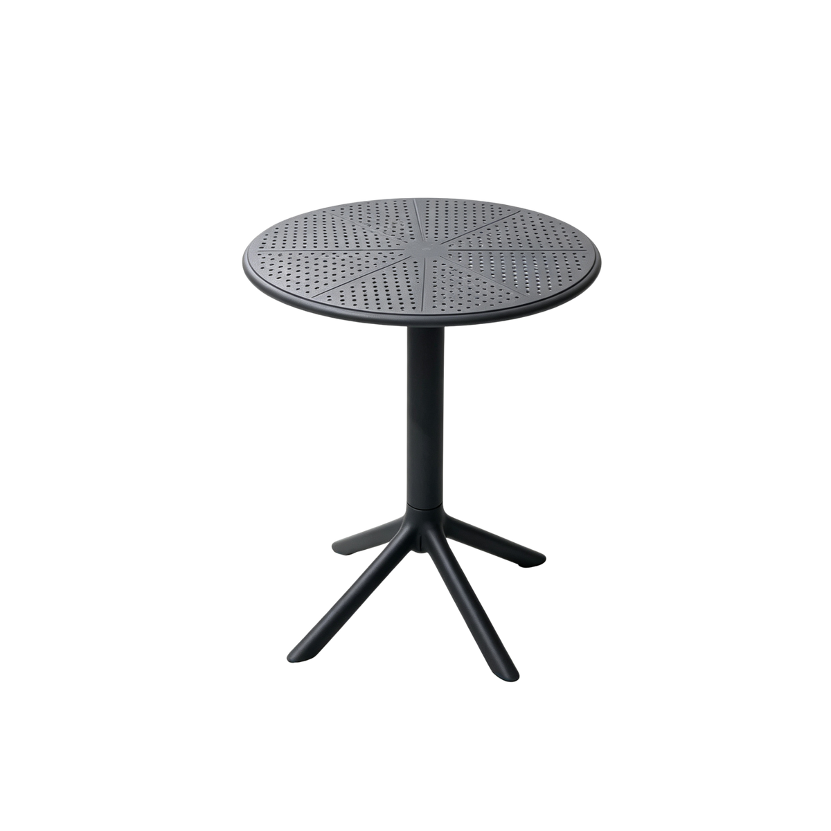 Round Polypropylene Café Bistro Table Black – Indoor & Outdoor