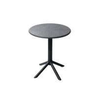 Round Polypropylene Café Bistro Table Black – Indoor & Outdoor