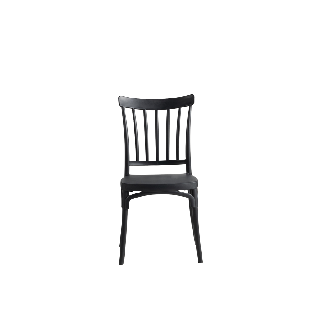 Alba Polypropylene Caffe/Bistro Stacking Chair Graphite