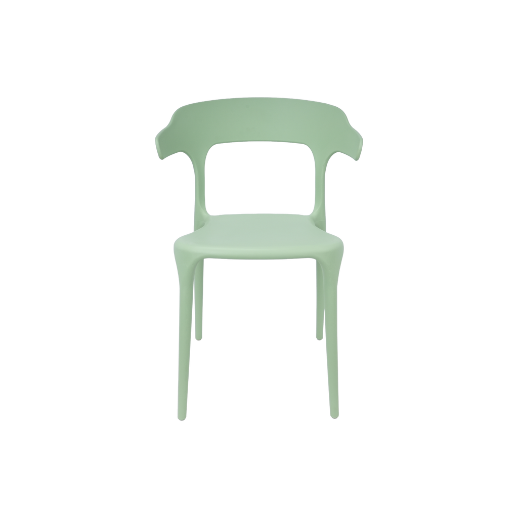 Amalfi Stackable Polypropylene Chair Sage Green for Cafés, Beach Bars, Pubs, Restaurants & Gardens
