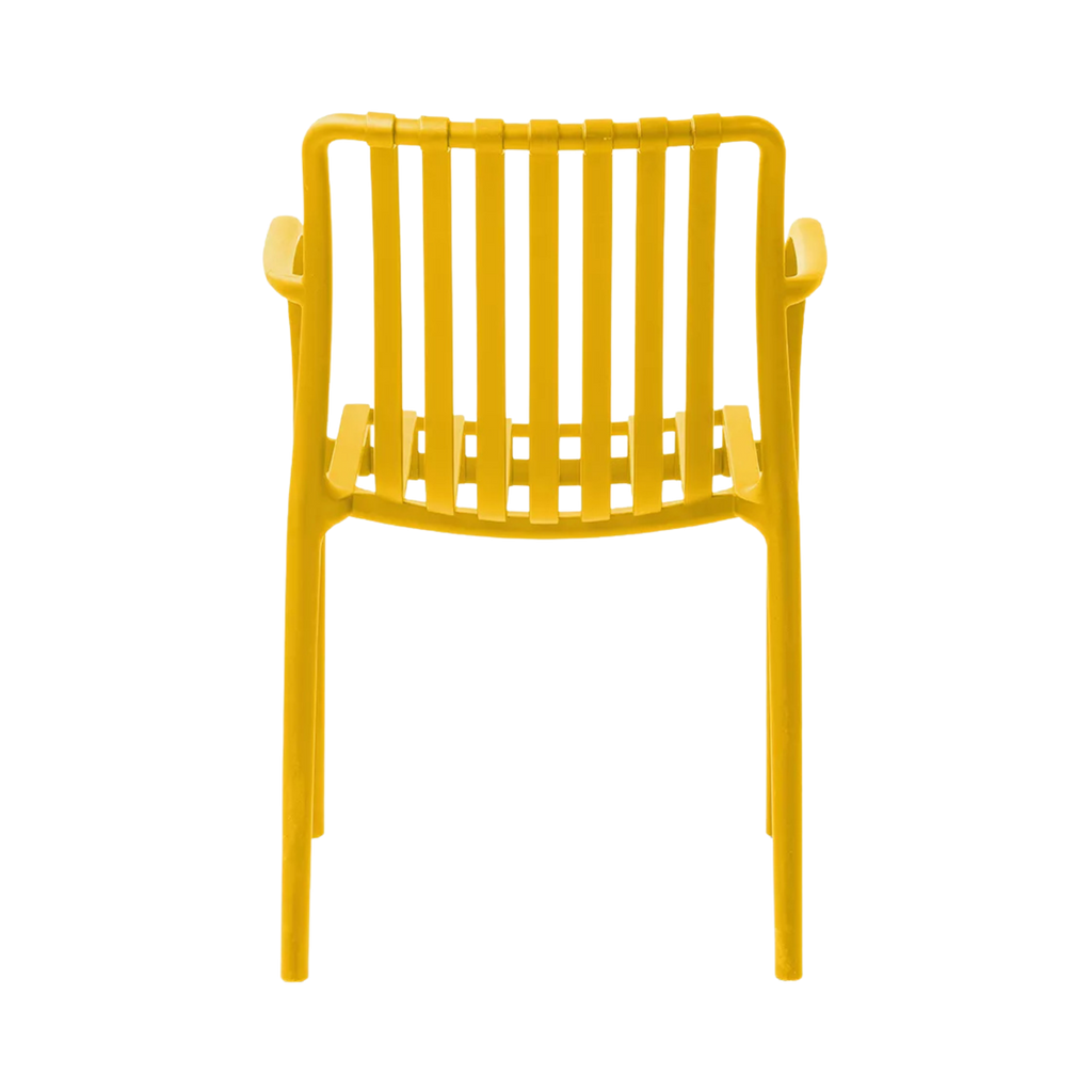 Paris Polypropylene Chair Yellow – Stackable Outdoor Cafe Restaurant Hospitality Seating