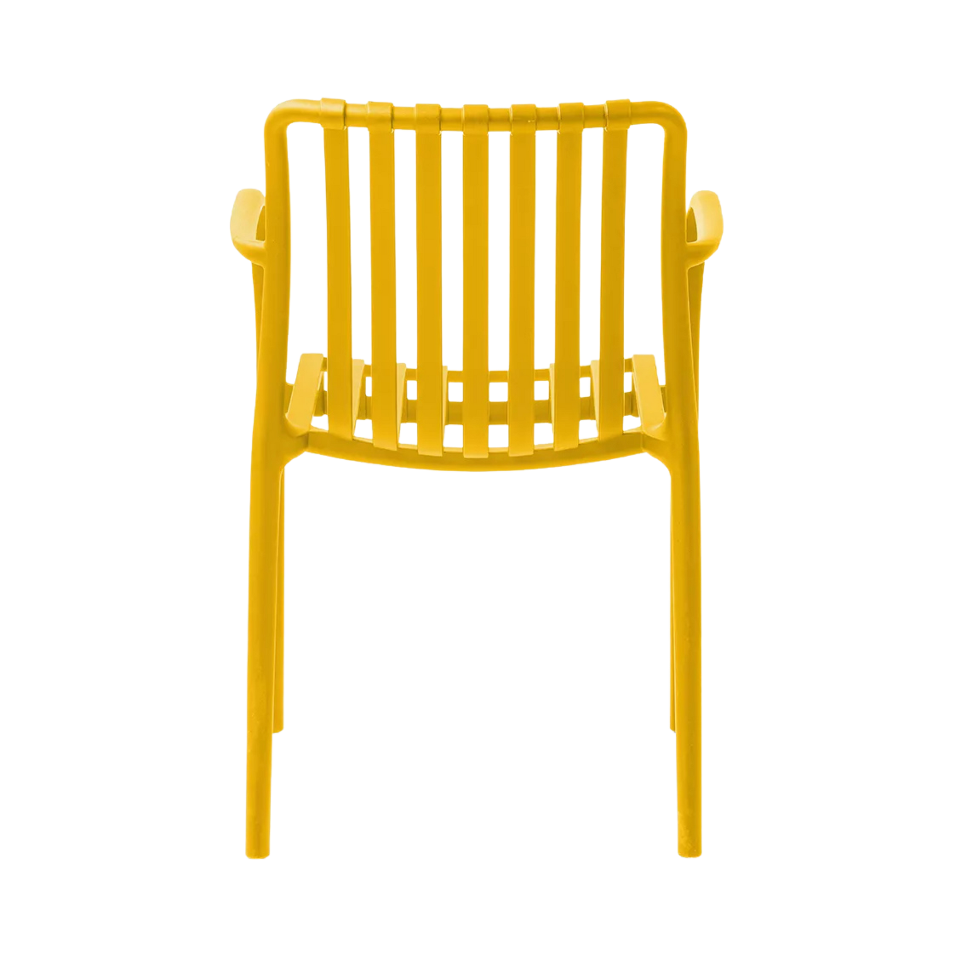 Paris Polypropylene Chair Yellow – Stackable Outdoor Cafe Restaurant Hospitality Seating