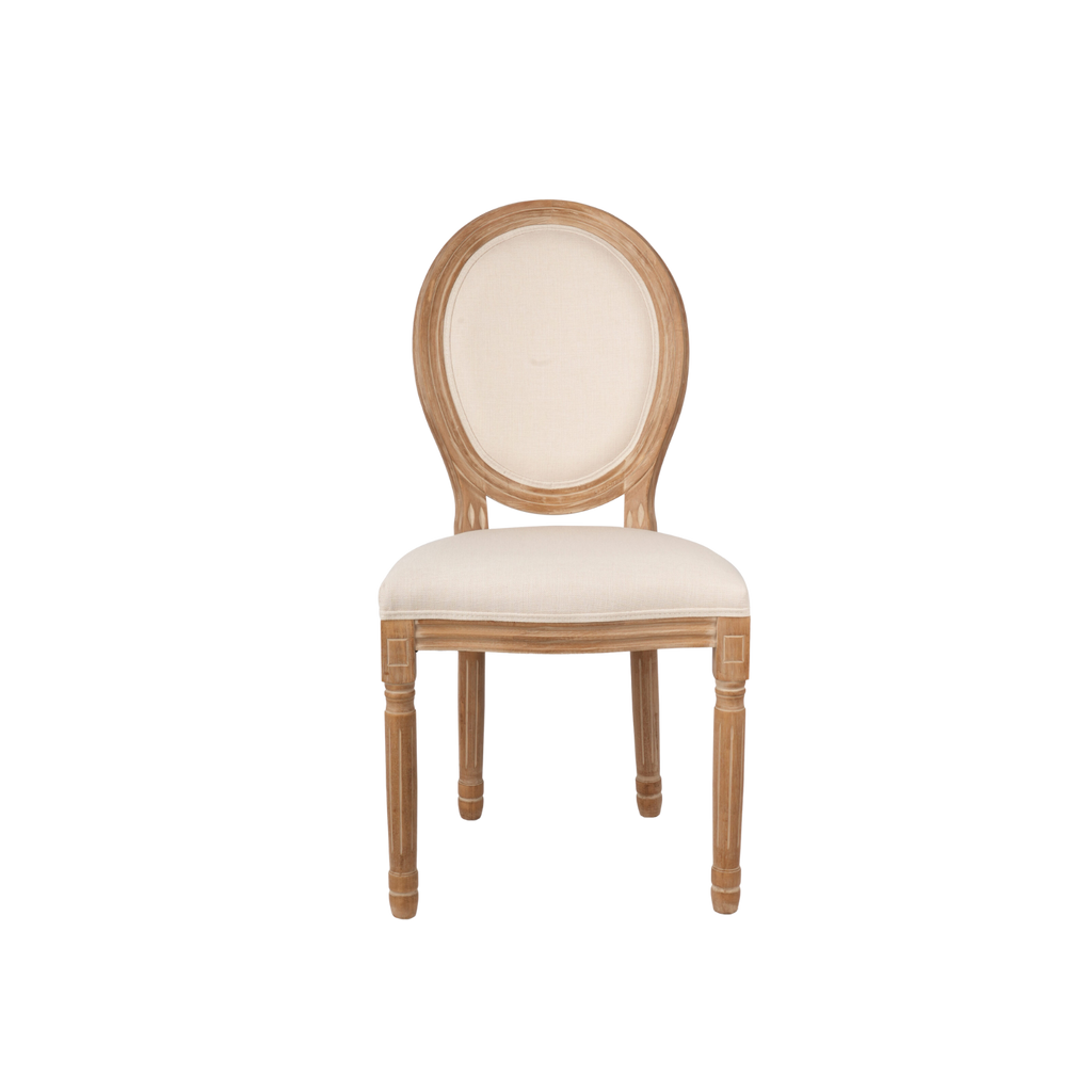 Louise Premium Wooden Stacking Chair Cream