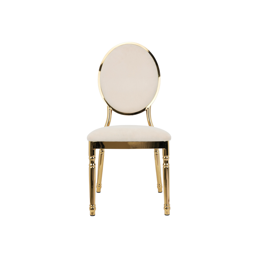 Louis Luna Aluminium Oval Stacking Chair Beije