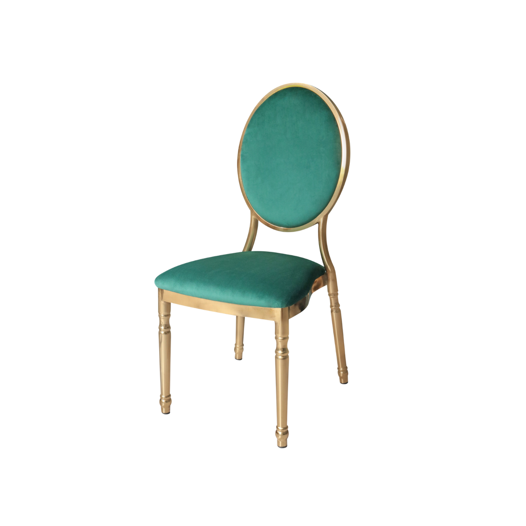 Bliss Dining Stacking Chair Velvet Green