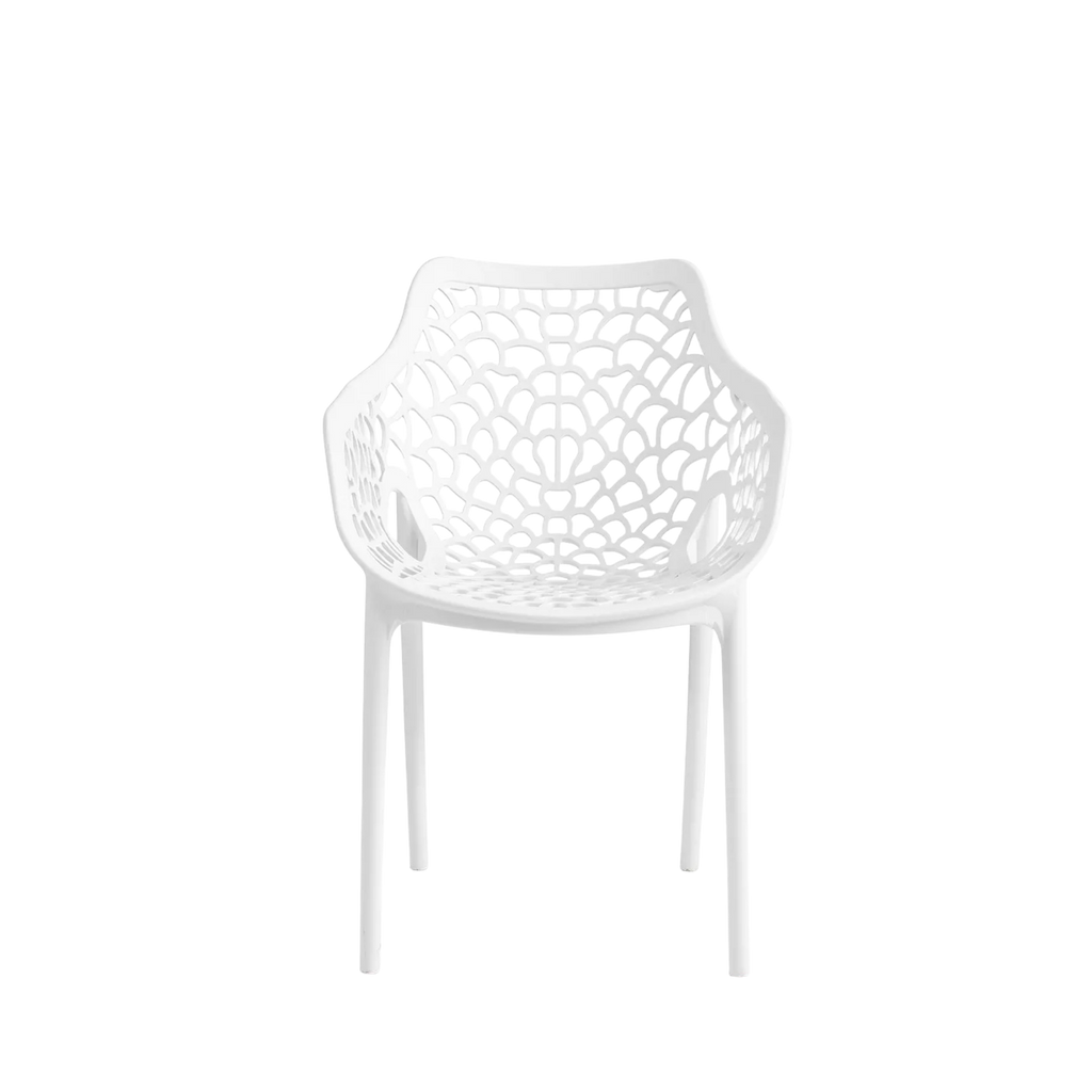 Viva Polypropylene Chair White  – Stackable Commercial Outdoor Seating