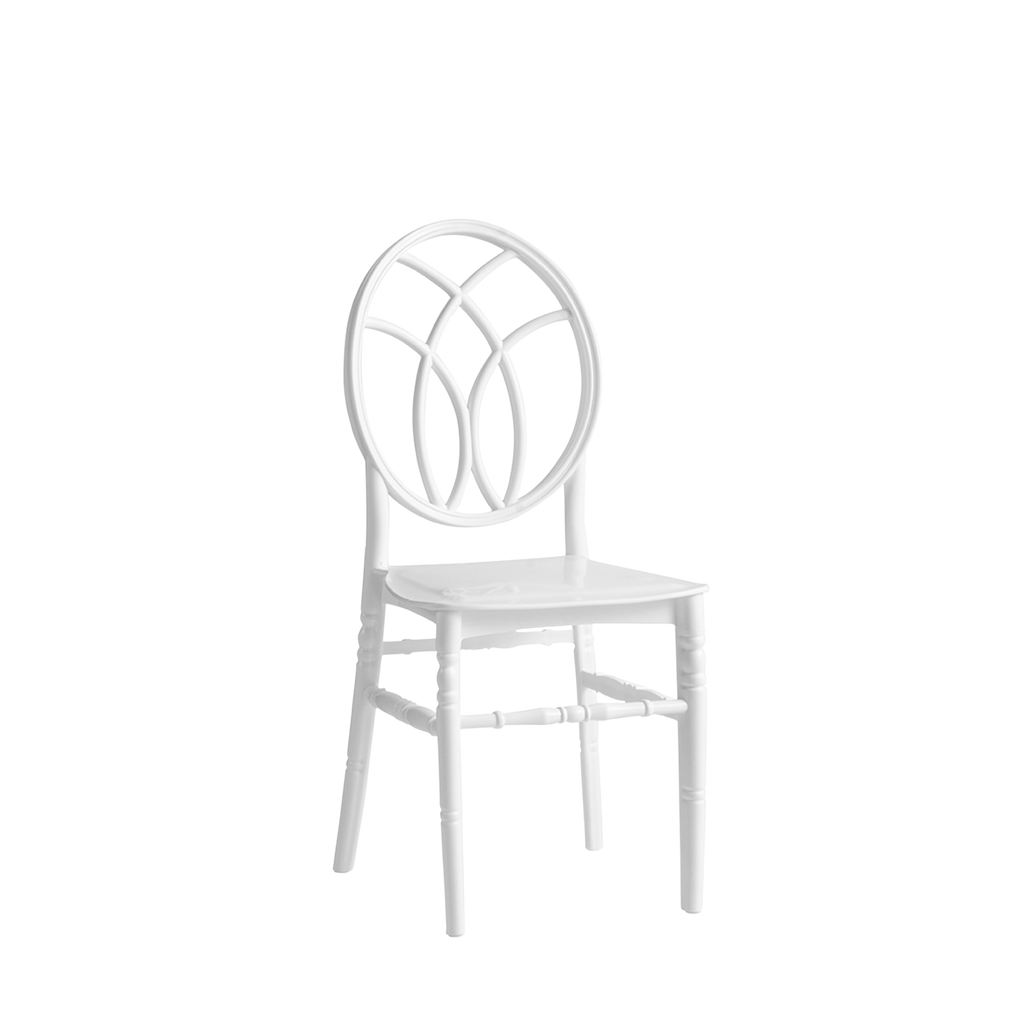 Chiavari Gala Polypropylene Stacking Chair White