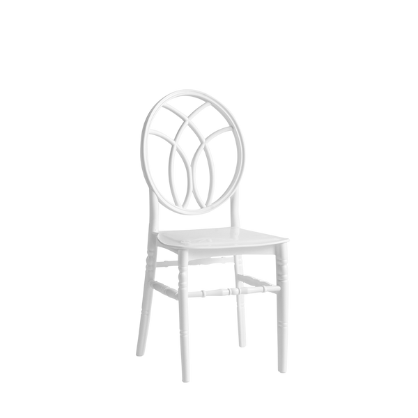 Chiavari Gala Polypropylene Stacking Chair White