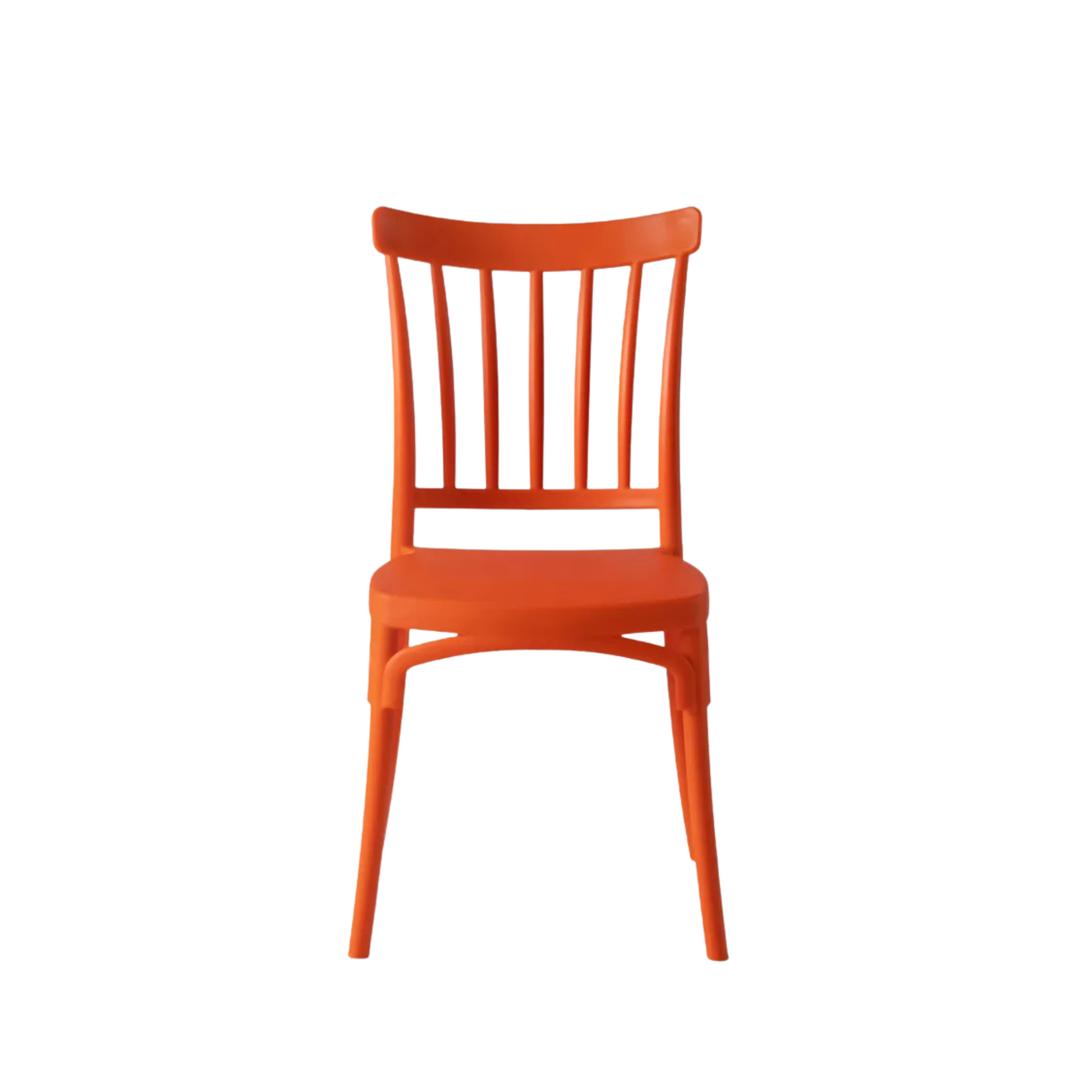 Alba Polypropylene Caffe/Bistro Stacking Chair Orange