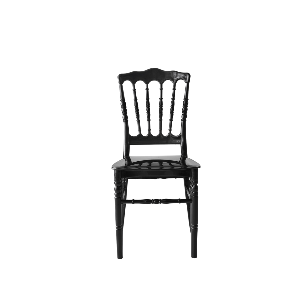 Chiavari Napoleon Polypropylene Stacking Chair Black