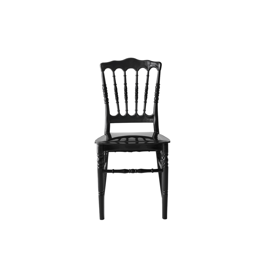 Chiavari Napoleon Polypropylene Stacking Chair Black