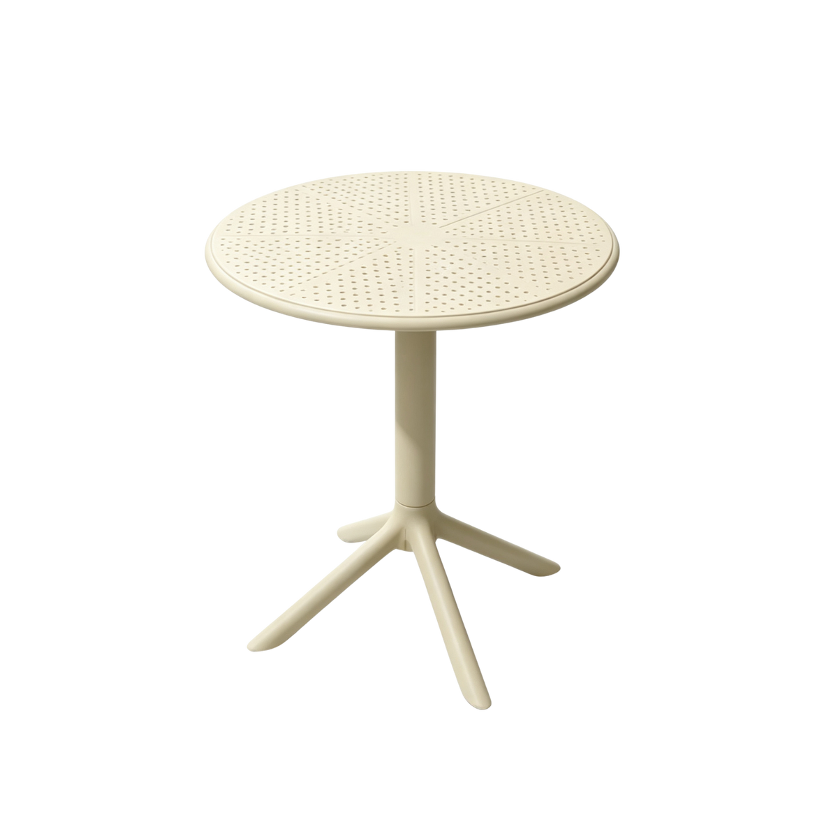 Round Polypropylene Café Bistro Table Cream – Indoor & Outdoor