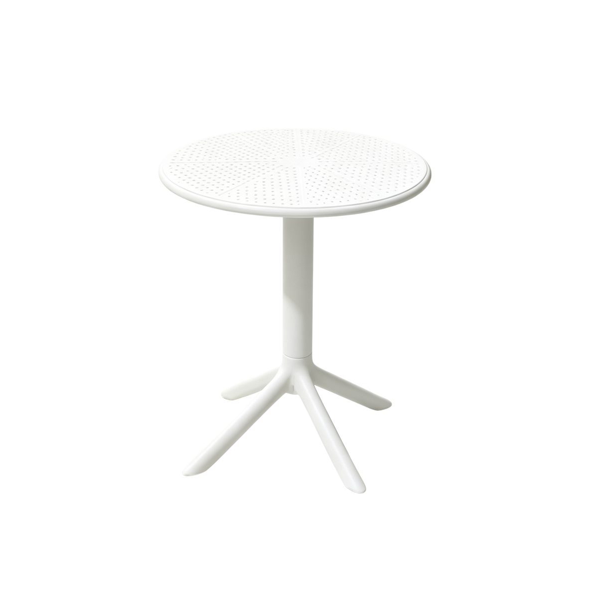 Round Polypropylene Café Bistro Table White – Indoor & Outdoor