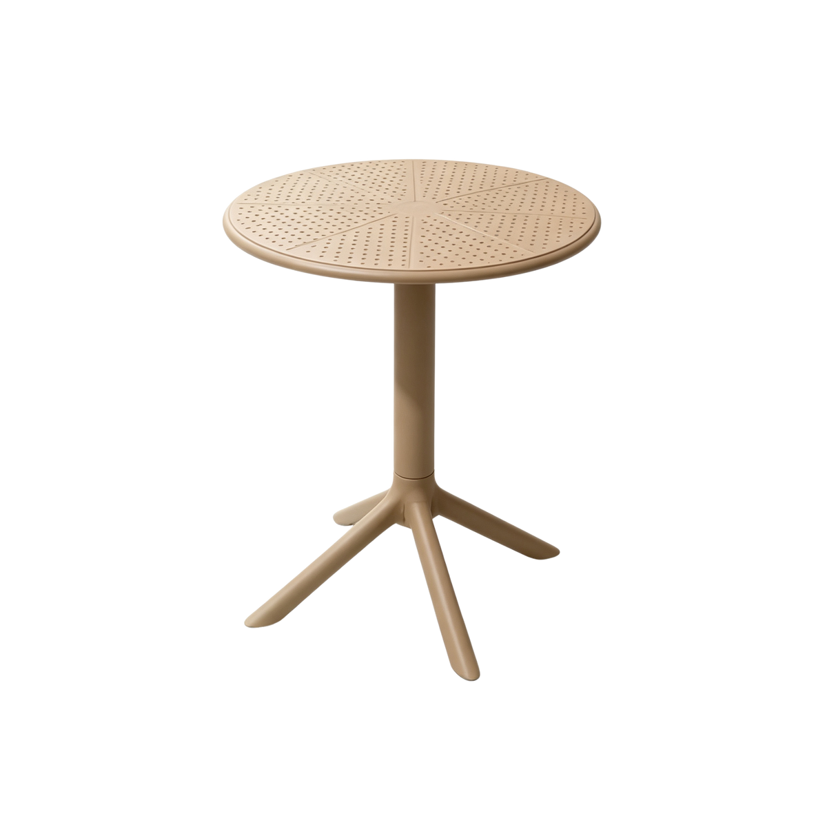 Round Polypropylene Café Bistro Table Brown – Indoor & Outdoor